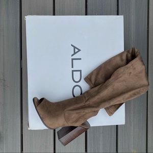 Over-the-knee suede boots